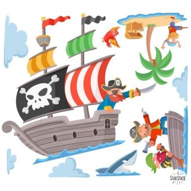 Pirates du Trésor - Sticker muraux chambre bébé