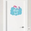 Unicorn sleeping in the clouds - Decorate doors or furniture with personalized stickers
