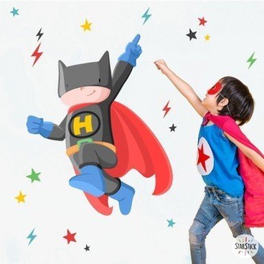 Wall decal for kids Superhero batboy - Boy wall decals