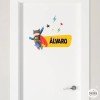 Superheroi batboy - Nom per a portes. Adhesius decoratius personalitzats amb nom