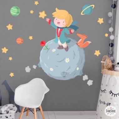 Baby kids wall sticker - Little prince boy. Decorative children's vinyls for children
