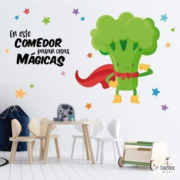 Super broccoli - Decorate your school dining room in an original and fun way