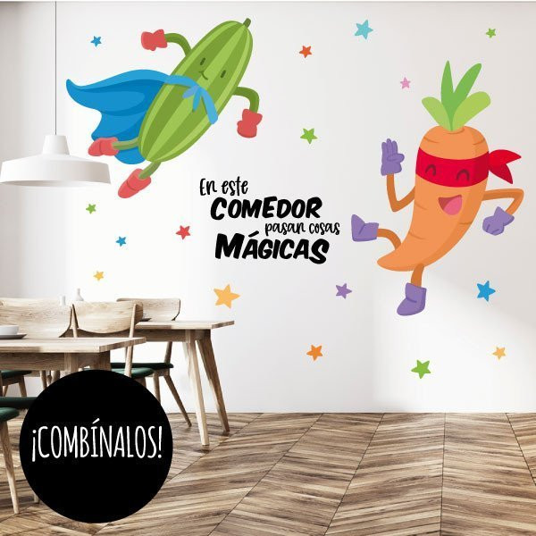 Súper calabacín - Vinilos de pared para colegios y escuelas