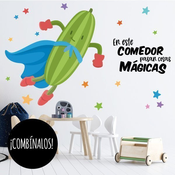 Súper calabacín - Vinilos de pared para colegios y escuelas