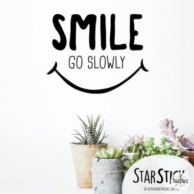 Sourire lentement - Stickers muraux citations et phrases célèbres