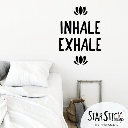 Inhale Exhale - Stickers muraux citations et phrases célèbres