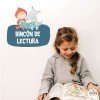 Affiche signalétique pour les écoles - Lecture du Petit Chaperon Rouge et du Loup