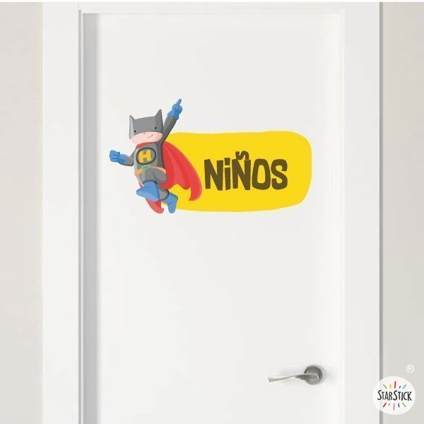 Decoració d'aula - Cartells personalitzables - Superheroi batboy