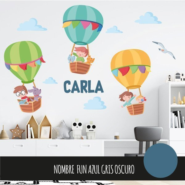 Aventura amb globus - Vinil infantil per a nens i nadons