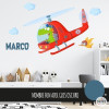 Children's vinyls for children. helicopter with crocodile