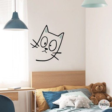 The naughty cat - Decorative vinyl for the home