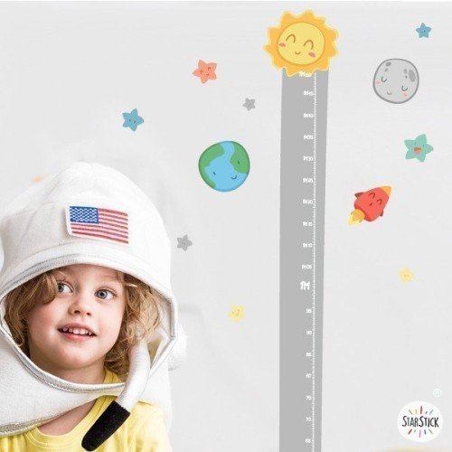 Espacio infantil - Sistema solar - Vinilo medidor