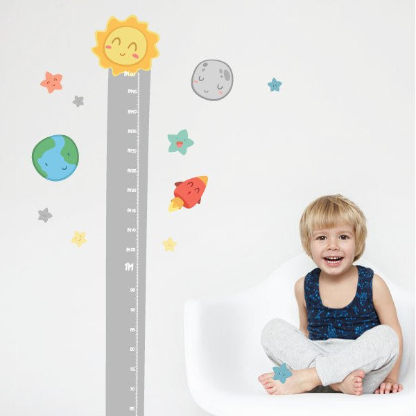 Espace enfants - Système solaire - Sticker toise