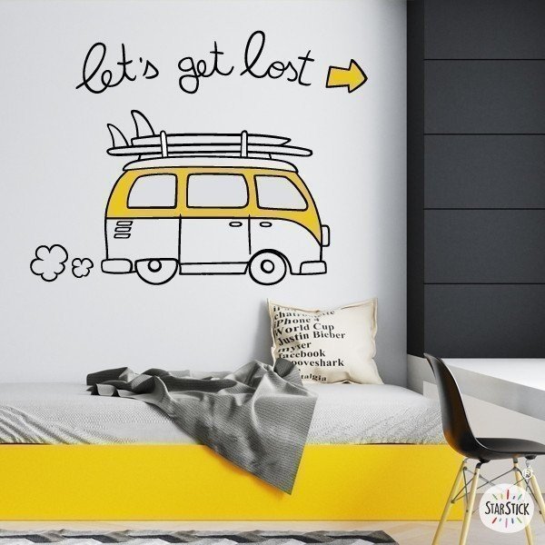 Let's get lost - Stickers muraux