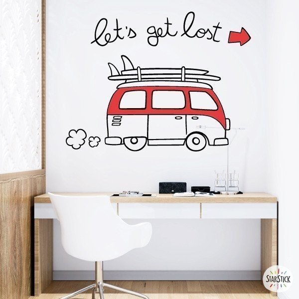 Let's get lost - Stickers muraux