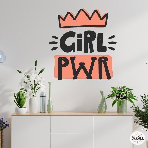 Girl power - Stickers muraux - Décoration pour les filles