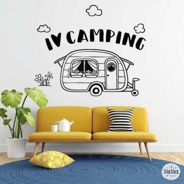 I love camping - Stickers...