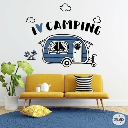 J'aime le camping - Maison en vinyle décoratif