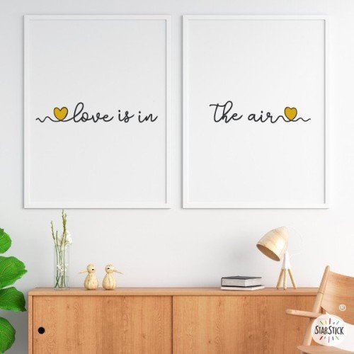 Pack de 2 làmines decoratives - Love is in the air