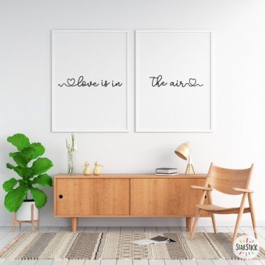 Pack de 2 làmines decoratives - Love is in the air