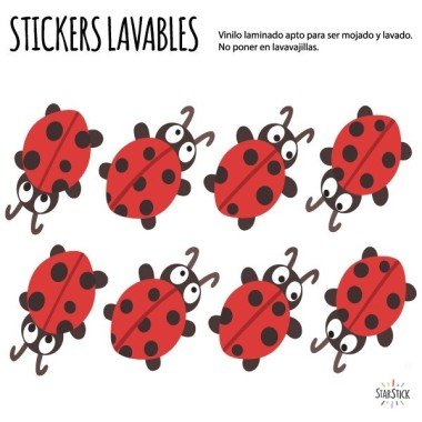 Ladybugs Star - Washable vinyl