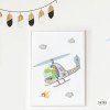 Lámina decorativa infantil - Helicóptero con cocodrilo