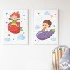 Decorative sheets - Children with vegetables - Decorate school cafeterias