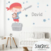 Super child pirate - Original decorative children's sticker for children and babies