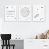 3 baby decorative pictures - I love you to the moon and back