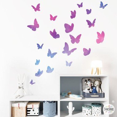 Stickers Papillons Galaxie - Idées déco pour chambres d'enfants