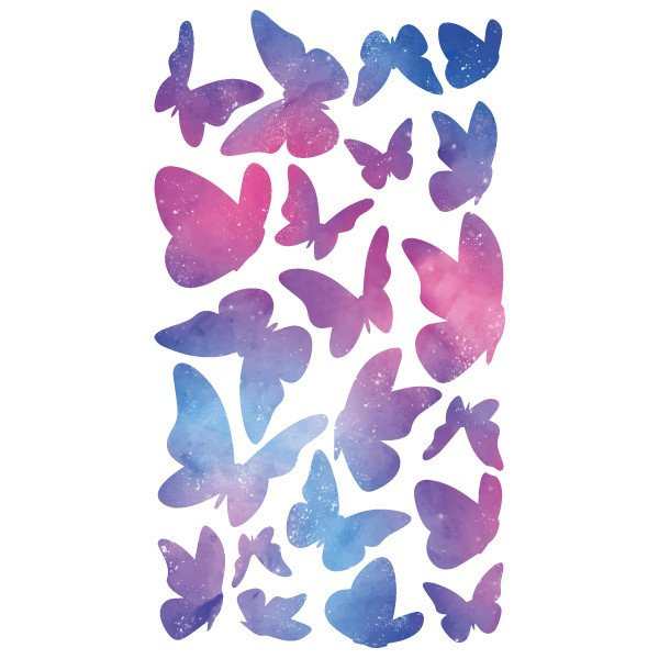 Vinilo Mariposas Galaxia - Ideas decorativas para cuartos infantiles