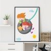 Cuadro decorativo - Niño y niña en el columpio