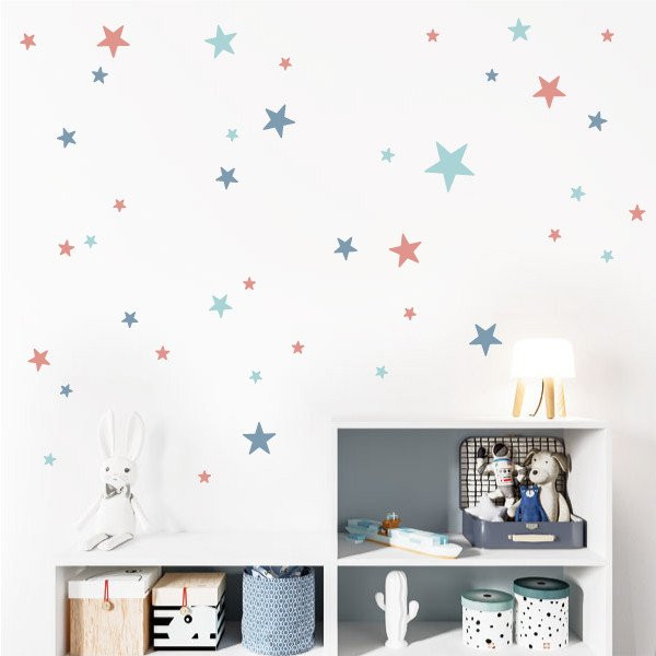 Wall decals with stars - 85 Stars 3 Colors to choose
