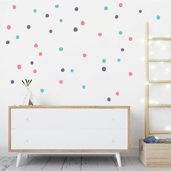 Confettis irréguliers. 3 Couleurs au choix - Sticker décoratif