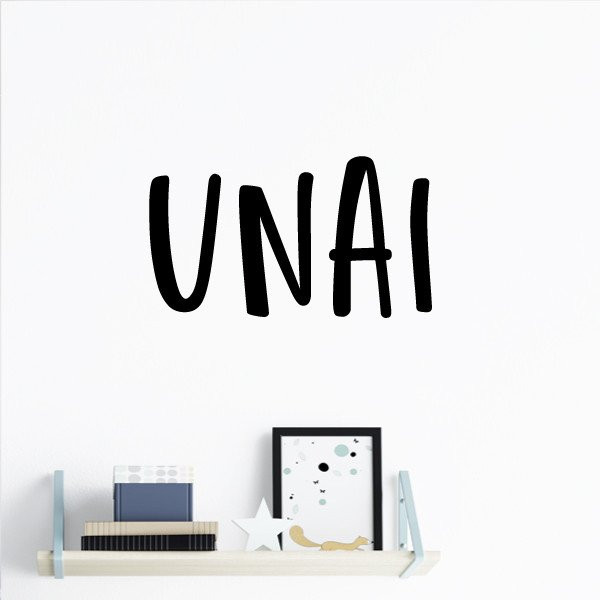 Vinil decoratiu personalitzat estil Modern amb nom per a paret d’habitació de nadó, infantil o juvenil.