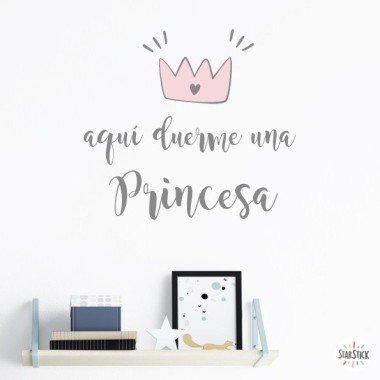 Ici une princesse dort - Vinyles avec phrases personnalisées