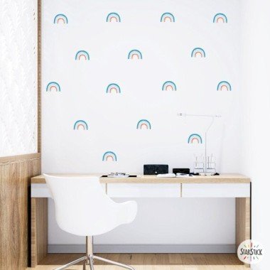 Stickers décoratif avec arc-en-ciel - Choisissez 3 couleurs ! - Décorations murales