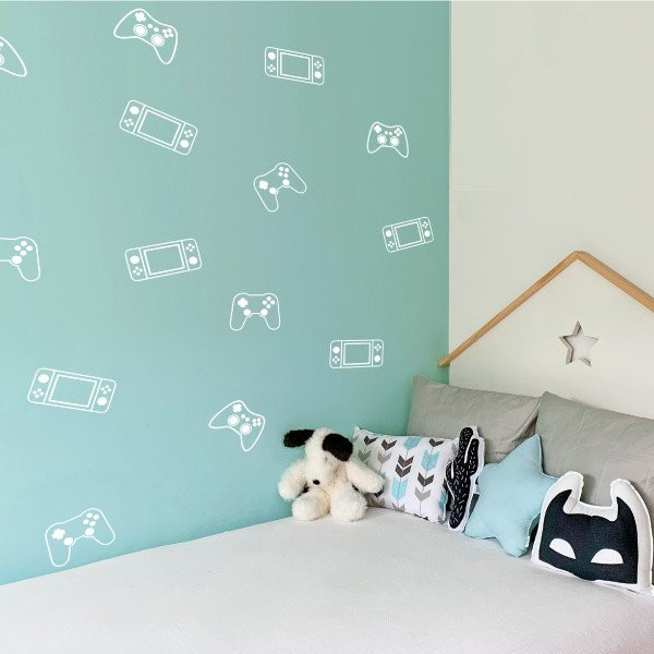 Sticker jeux vidéo Manettes Consoles - 3 couleurs au choix