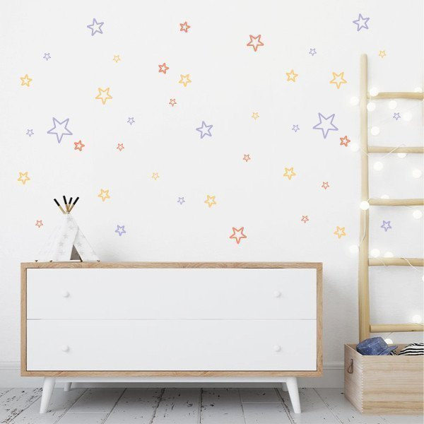 Tatto étoiles couleur au choix - Sticker mural décoratif