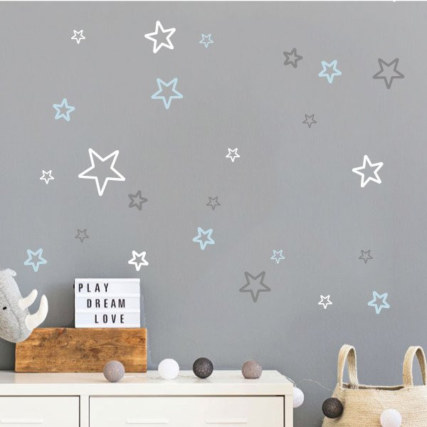 Tatto étoiles couleur au choix - Sticker mural décoratif