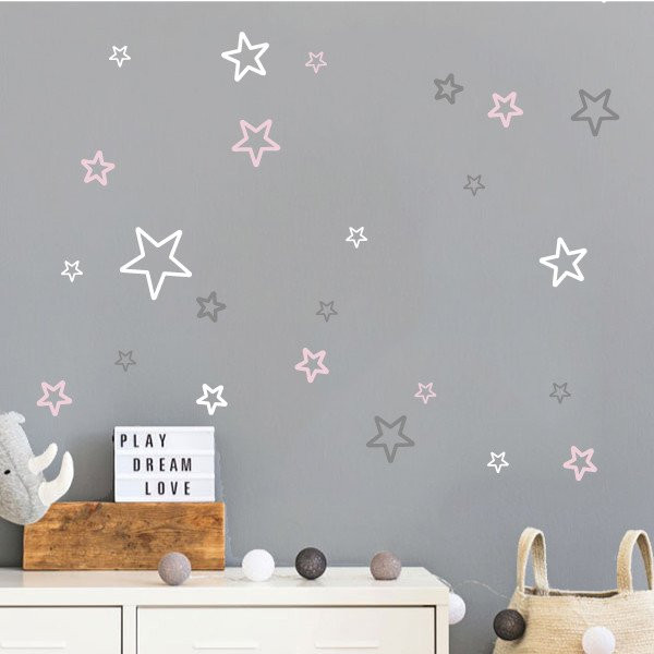 Tatto étoiles couleur au choix - Sticker mural décoratif