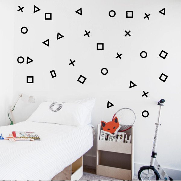 Video game gamer wall decal – Gamer Shapes | Kids & teen room decor