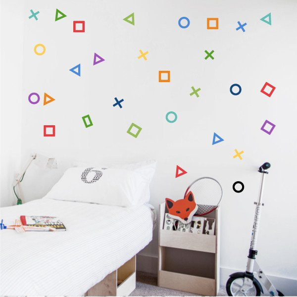 Sticker gamer de jeux vidéo – Formes Gamer | Décoration enfant et ado