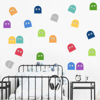 Fantasmas comecocos - Vinilos decorativos videojuegos adolescentes