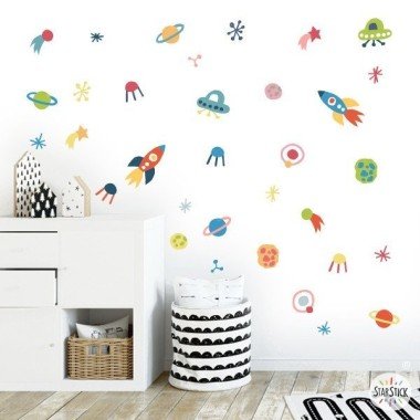 Color space - Children's stickers to decorate children's and babies' rooms