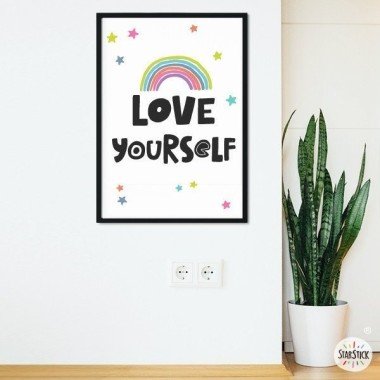 Love yourself - decorative wall painting