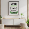 Choisissez la langue! - Souriez à la vie et la vie vous sourira en retour - Impression d'art mural décoratif