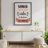 Choisissez la langue! - Souriez à la vie et la vie vous sourira en retour - Impression d'art mural décoratif