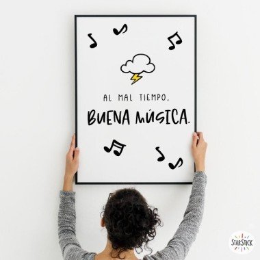Wall art print - To bad weather, good music