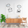 Pack de 2 láminas decorativas - Pareja de fantasmas
